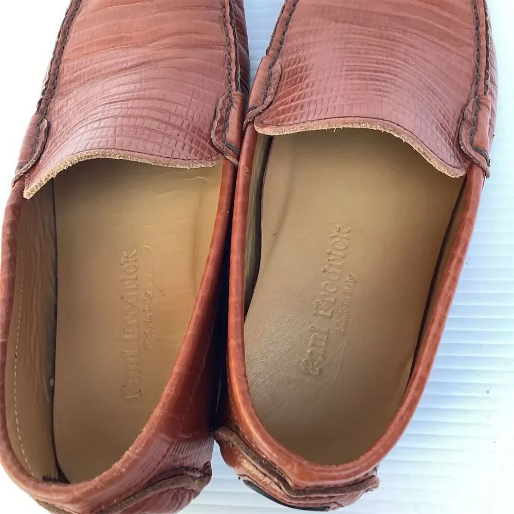 Paul Fredrick Men's Brown‎ Leather Loafers Slip On Casual Shoes